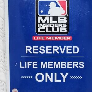 MLB Vintage Members Only Club Reserved Sign Memorabilia‎ Official League Sport